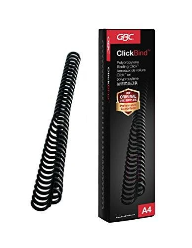 GBC ClickBind A4 16 mm juodi įrišimo nugarėliai