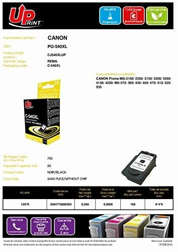 UPrint C-540XL-B / PG540XL rašalas (juodas)