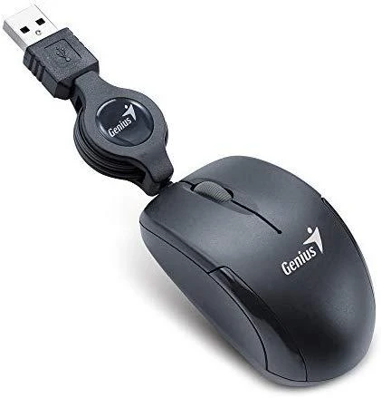 Genius Micro Traveler V2 Pelė su laidu, juoda, 1200DPI