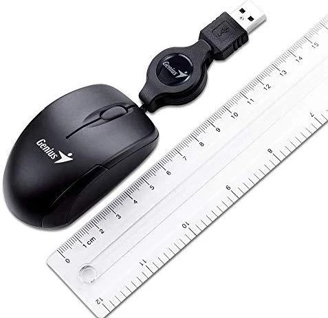 Genius Micro Traveler V2 Pelė su laidu, juoda, 1200DPI