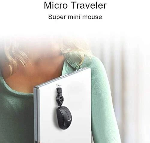 Genius Micro Traveler V2 Pelė su laidu, juoda, 1200DPI