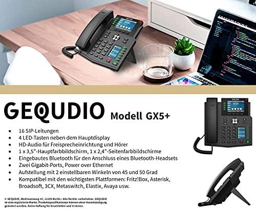 Telefonas GEQUDIO GX5+ Rinkinys telefonu IP su adapteriu