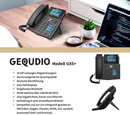 Telefonas GEQUDIO GX5+ Rinkinys telefonu IP su adapteriu