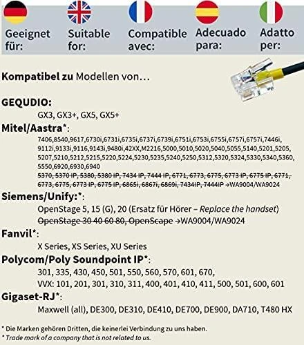 GEQUDIO GEQUDIO RJ-Kabelis kompat. su Mitel, Aastra, Fanvil, Poly, Gigset