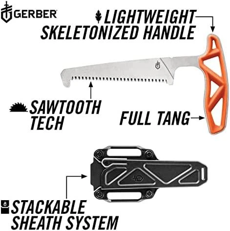 Medžioklinis pjūklas kaulams Gerber Exo-Mod Saw 30-001810, Oranžinis