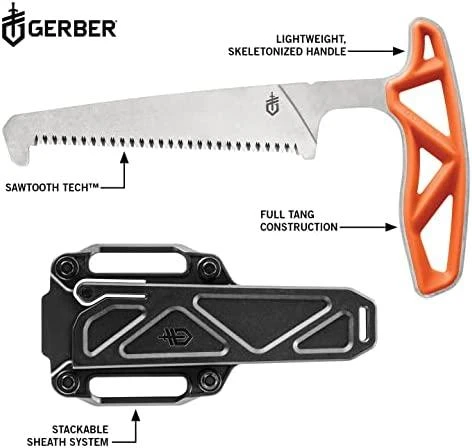 Medžioklinis pjūklas kaulams Gerber Exo-Mod Saw 30-001810, Oranžinis