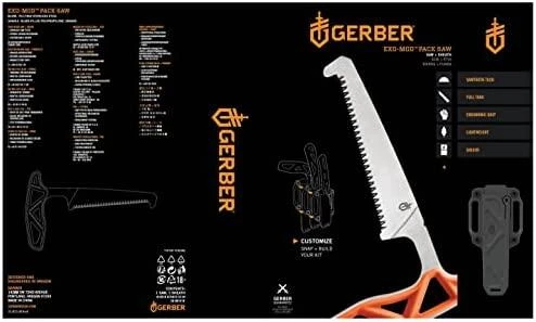 Medžioklinis pjūklas kaulams Gerber Exo-Mod Saw 30-001810, Oranžinis