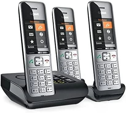 GIS Gigaset COMFORT 500A Trio Analoginio ryšio / DECT telefonas Skambintojo ID Juoda, Sidabras