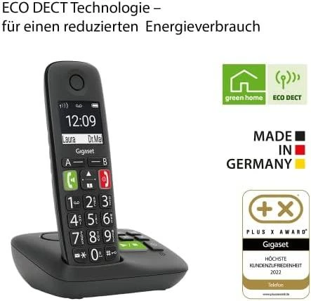 GIS Gigaset S30852-H2921-B101 telefonas Analoginio ryšio / DECT telefonas Skambintojo ID Juoda