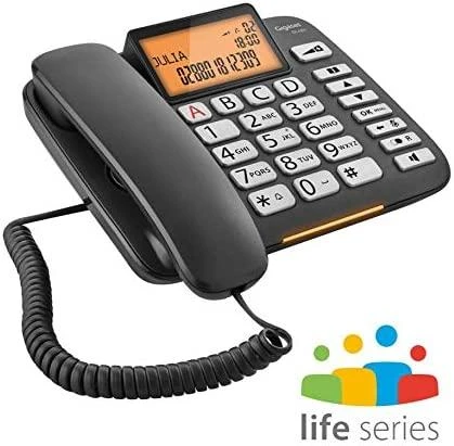 GIS Gigaset DL580 Analoginis telefonas Skambintojo ID Juoda