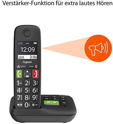 GIS Gigaset S30852-H2921-B101 telefonas Analoginio ryšio / DECT telefonas Skambintojo ID Juoda
