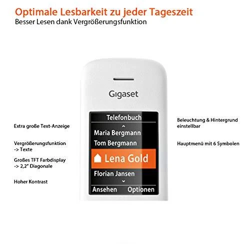 Gigaset E370 HX, baltas