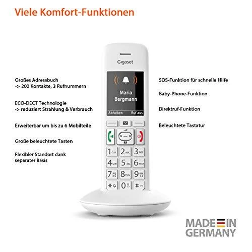 Gigaset E370 HX, baltas