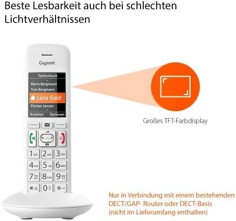 Gigaset E370 HX, baltas