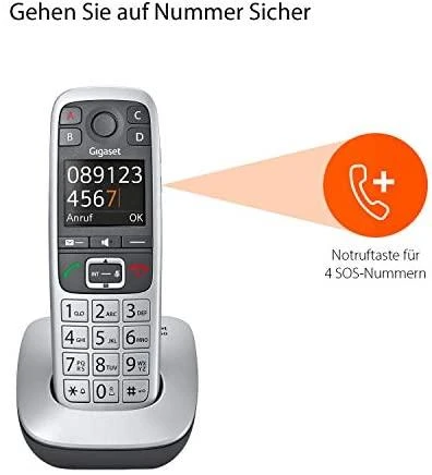 GIS Gigaset E560HX Analoginio ryšio / DECT telefonas Skambintojo ID Pilka, Sidabras