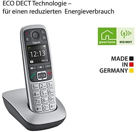 GIS Gigaset E560HX Analoginio ryšio / DECT telefonas Skambintojo ID Pilka, Sidabras
