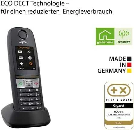 GIS Gigaset E630HX DECT telefono ragelis Skambintojo ID Juoda