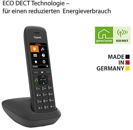 GIS Gigaset C575A Duo Analoginio ryšio / DECT telefonas Skambintojo ID Juoda