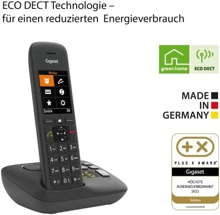 Gigaset C575A belaidis telefonas su atsakikliu - juodas