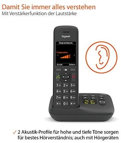 Gigaset C575A belaidis telefonas su atsakikliu - juodas