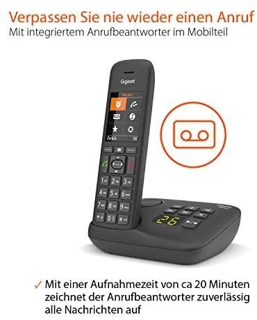 Gigaset C575A belaidis telefonas su atsakikliu - juodas