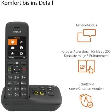 Gigaset C575A belaidis telefonas su atsakikliu - juodas