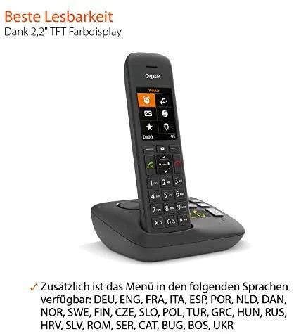 Gigaset C575A belaidis telefonas su atsakikliu - juodas