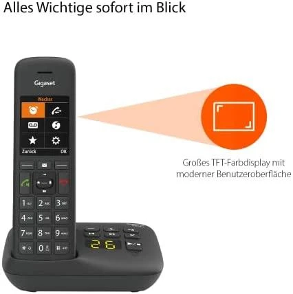 Gigaset C575A belaidis telefonas su atsakikliu - juodas