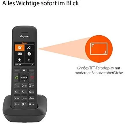 GIS Gigaset C575A Duo Analoginio ryšio / DECT telefonas Skambintojo ID Juoda
