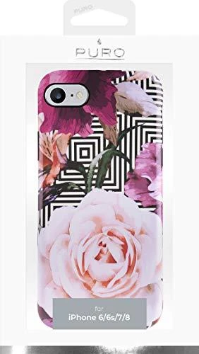 PURO Glam Geo Flowers - dėklas skirtas Apple iPhone SE 2022/2020 / 8/7 / 6s Rožinė Peonies