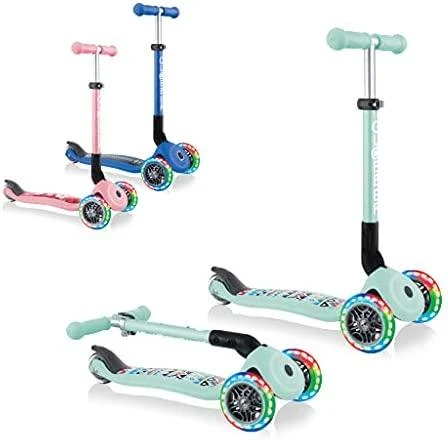 GLOBBER paspirtukas Junior Foldable Fantasy Lights, mėtinis, 433-206