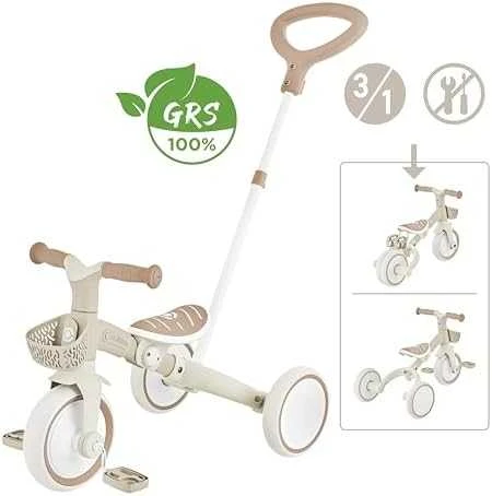 GLOBBER mokomasis triratukas Learning Trike, 3in1 Plus, pistacinis, 738-109