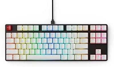 Pakaitiniai klaviatūros klavišai Glorious Aura Keycaps - 105vnt, ANSI, US išdėstymas, Balti