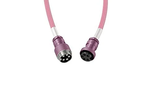 Glorious Coiled Cable susuktas klaviatūros laidas Prism Rožinė, USB-C į USB-A – 1,37m, rožinės spalvos