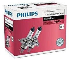 Philips H4 VisionPlus lempučių rinkinys pakuotėje