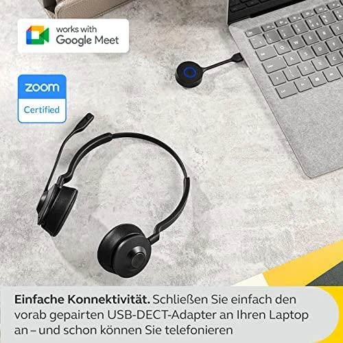 „Jabra Engage 55“ ausinės, stereofoninė, belaidė, USB-A, EMEA / APAC, DECT [UC sertifikuota]