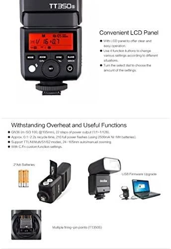 Godox TT350 speedlite, skirta Sony