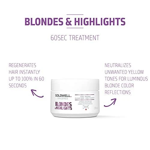 Atkuriamoji plaukų kaukė šviesintiems plaukams Goldwell Blondes &amp; Highlights 60sec Treatment 200ml