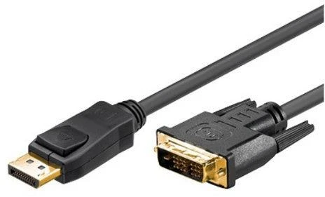 Goobay 51961 DisplayPort/DVI-D adapterio laidas 1.2, padengtas auksiniu sluoksniu, 2m | Goobay | DP į DVI-D