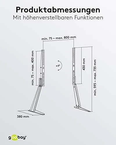 Laikiklis Nogi TV Goobay BASIC TABLE STAND M 32"-55" 40kg