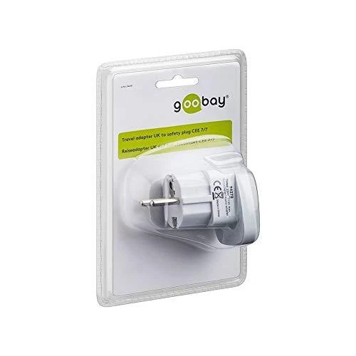 Goobay TECHLY 942709 Techly Maitinimo kištuko adapteris UK/EU 13A, UK/BS - CEE 7/7 baltas