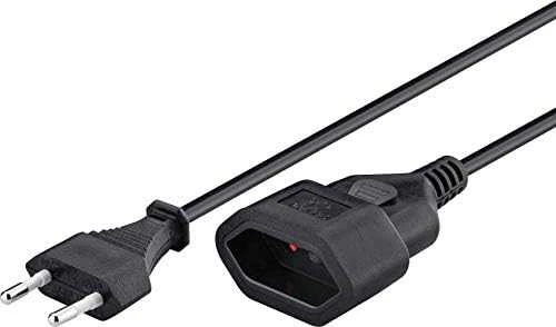 Goobay Kabelis DELTACO CEE 7/16 - IEC 60906-1 klasė, 0.2m, juodas / DEL-109AD