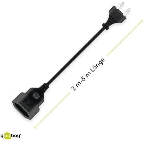 Goobay DELTACO OSG kabelis, RAK CEE 7/16 - RAK IEC 60906-1 klasė 3 m, juodas / DEL-109AE
