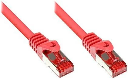 Good Connections Geras ryšys Geras ryšys RNS® Komutacinis kabelis su apsauga nuo įspraudimo, Cat. 6, S / FTP, PiMF, PVC, 250MHz, Raudona, 0.5m, geras ryšys (8060-005R)
