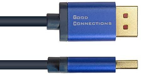 AV adapteris Alcasa Alcasa 4860-SF050B Kabelio adapteris 5m DisplayPort HDMI Mėlynas