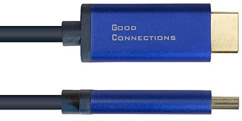 AV adapteris Alcasa Alcasa 4860-SF050B Kabelio adapteris 5m DisplayPort HDMI Mėlynas