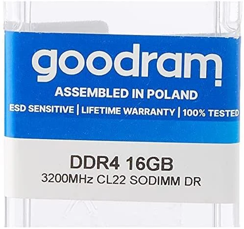 Nešiojamo kompiuterio atmintis GOODRAM 16GB DDR4 3200MHz SODIMM CL22