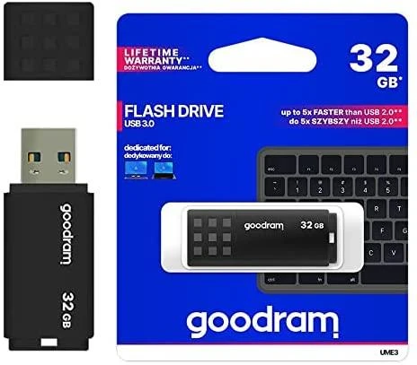 GOODRAM UME3-0320K0R11 GOODRAM atmintis USB UME3 32GB USB 3.0 Juodas