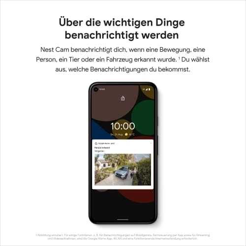 Google Nest Cam - Netzwerk-Überwachungskamera - Außenbereich, Innenbereich - Wetterfest - Farbe (Tag&Nacht) - 2 MP - 1920 X 1080 - 1080p - Audio - D