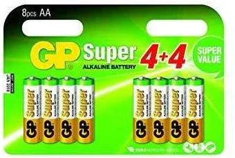 GP Super AA baterijų rinkinys 8 vnt